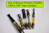 How to Remove Oil from a Prefilled CBD or THC Vape Cartridge