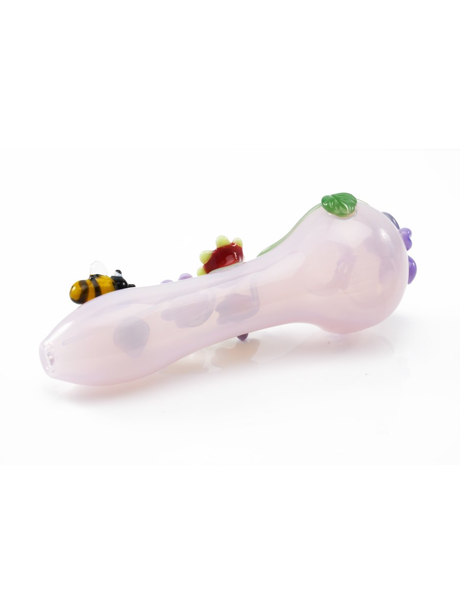 Bees & Flowers Glass Spoon Pipe 2