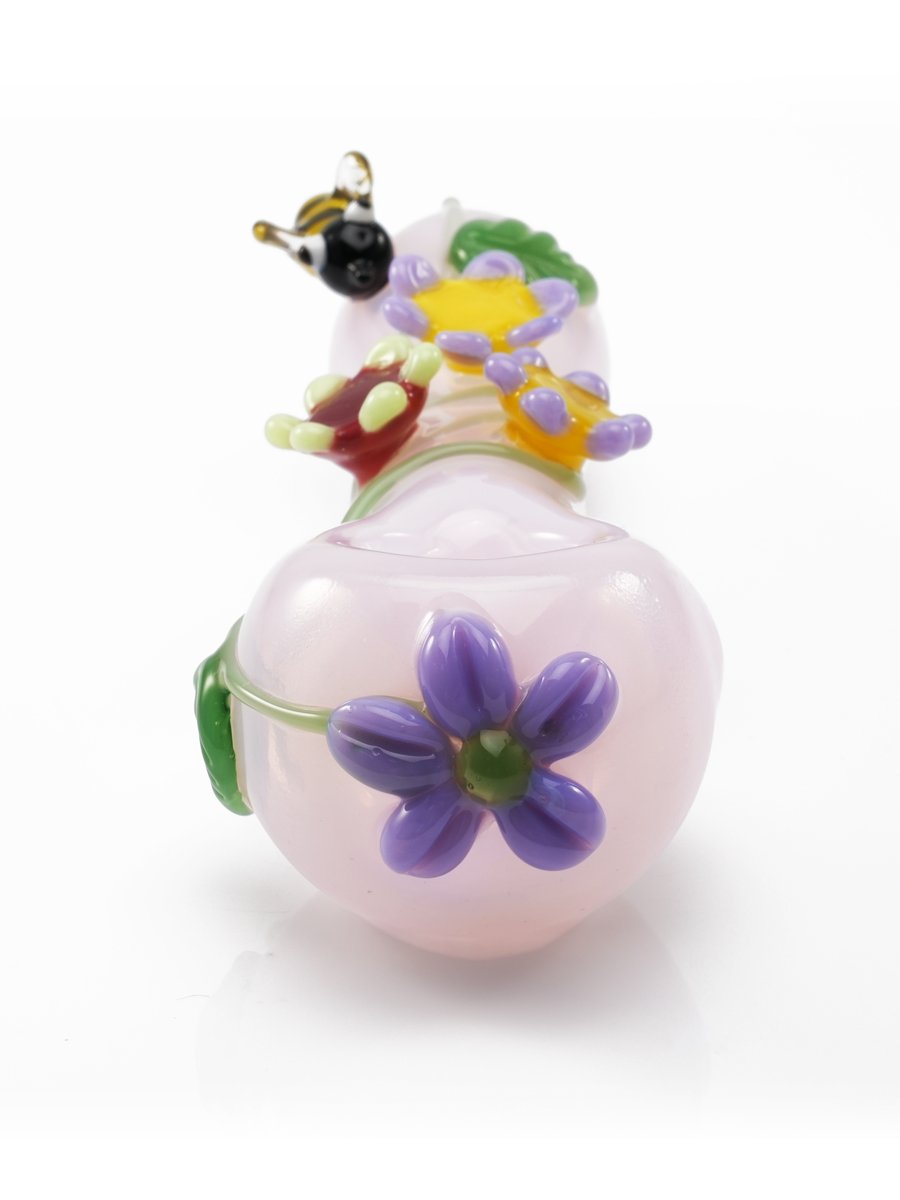 Bees & Flowers Glass Spoon Pipe 3