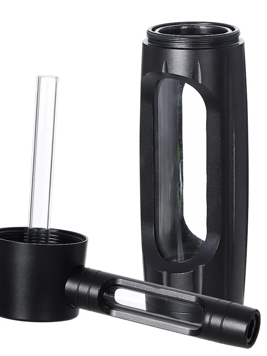 Aluminum and Glass Bubbler Black