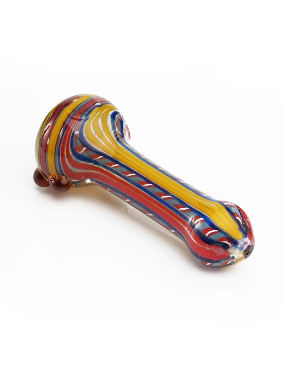 Glazed Striped Glass Pipe