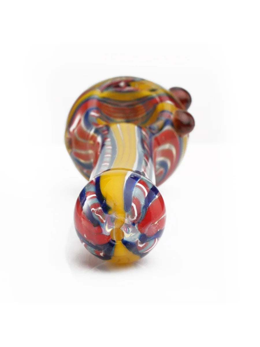 Glazed Striped Glass Pipe