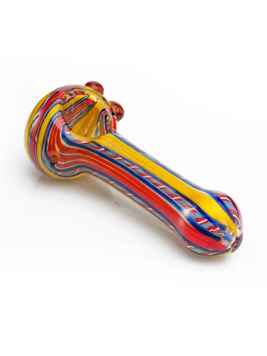 Glazed Striped Glass Pipe