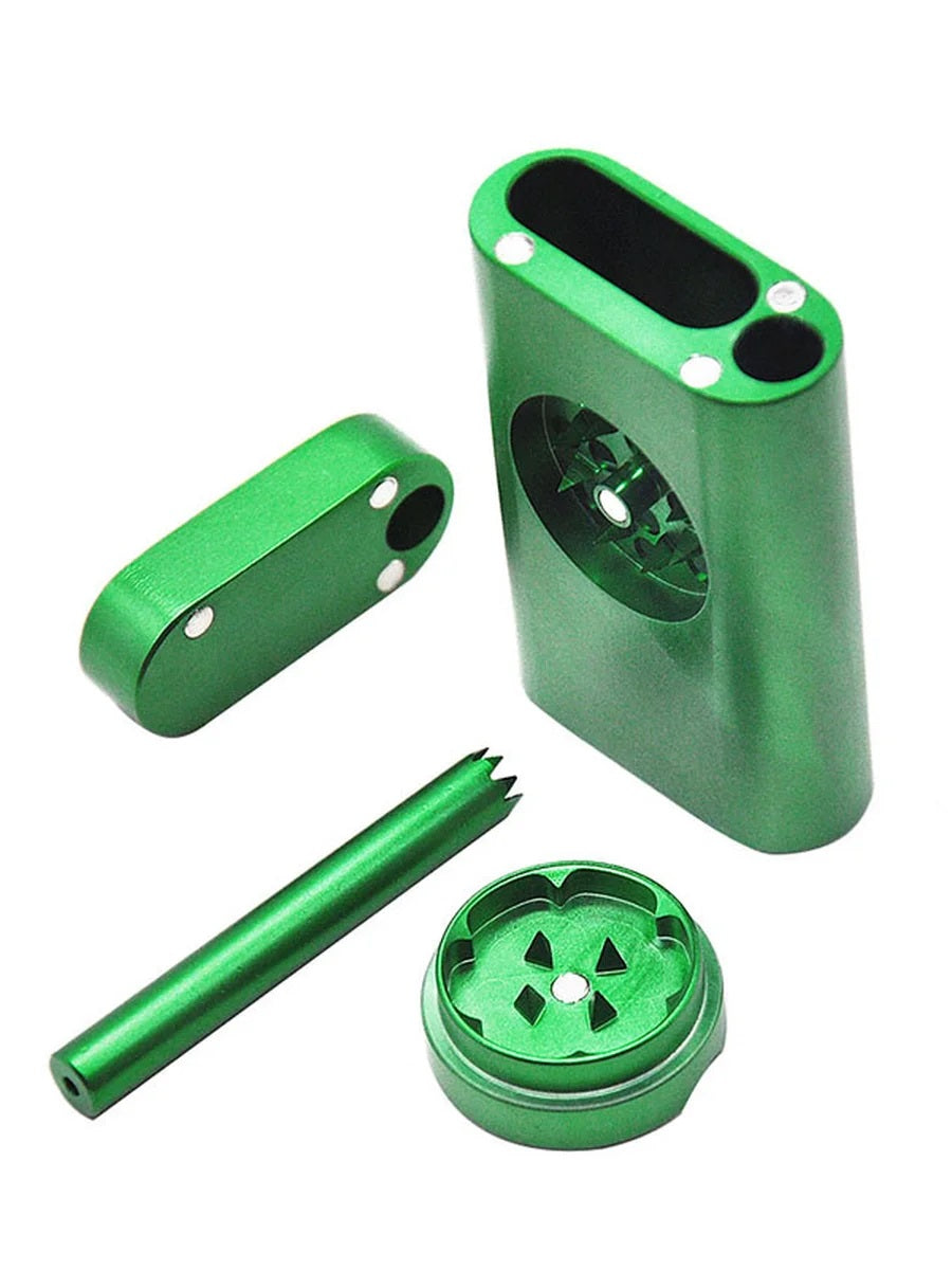 metal one hitter dugout with mini grinder green